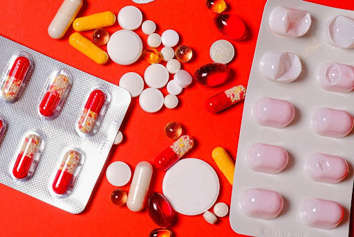 Multiple types of pills.