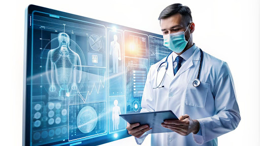 Doctor holding a tablet