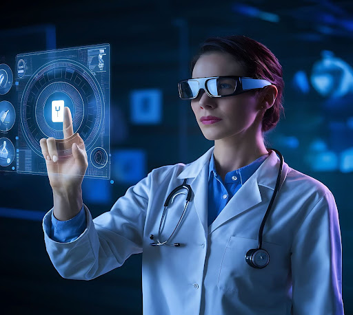 Doctor with AI Technology