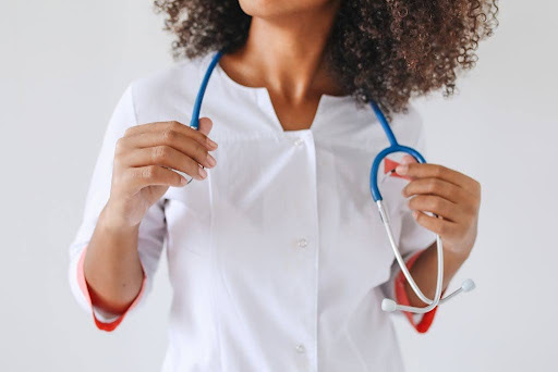 Doctor holding a stethoscope.