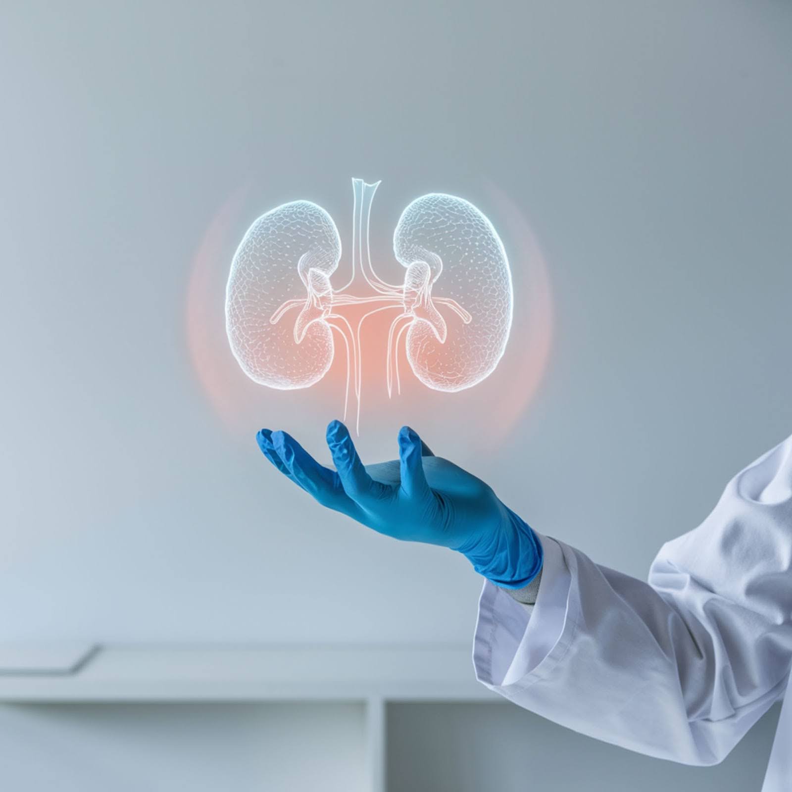 Holographic Kidney Model in hands of doctor