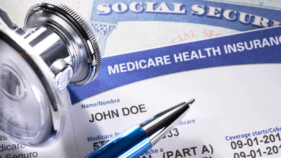 Medicare Insurance card on top of social security card