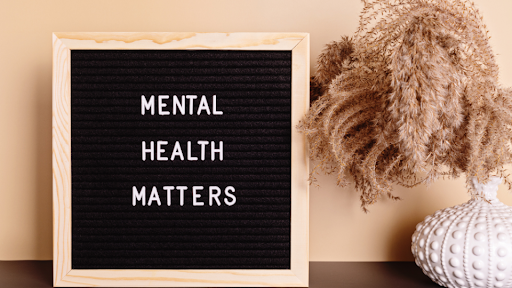 Sign displaying "Mental Health Matters"