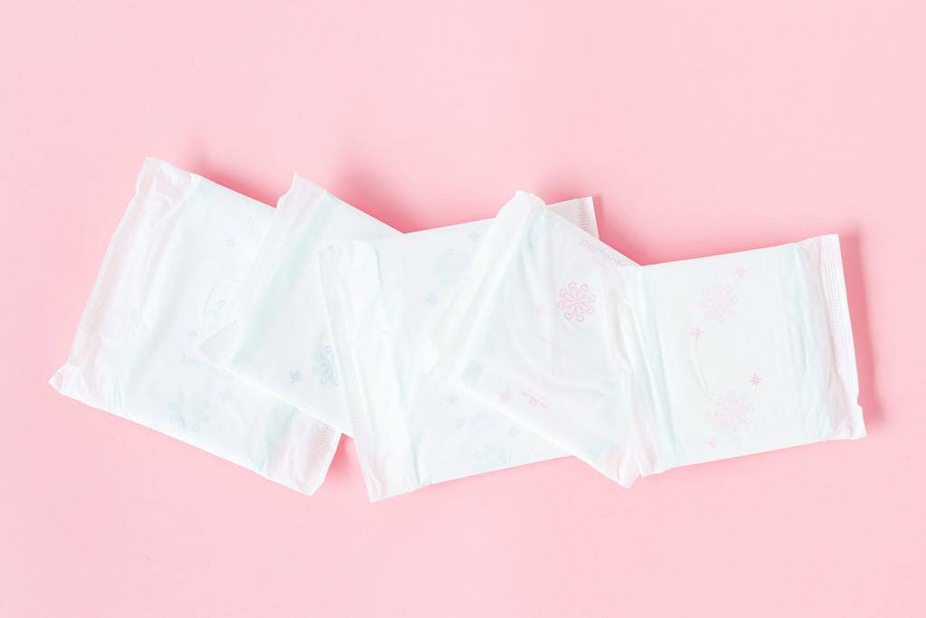 Pantyliners on a pink surface