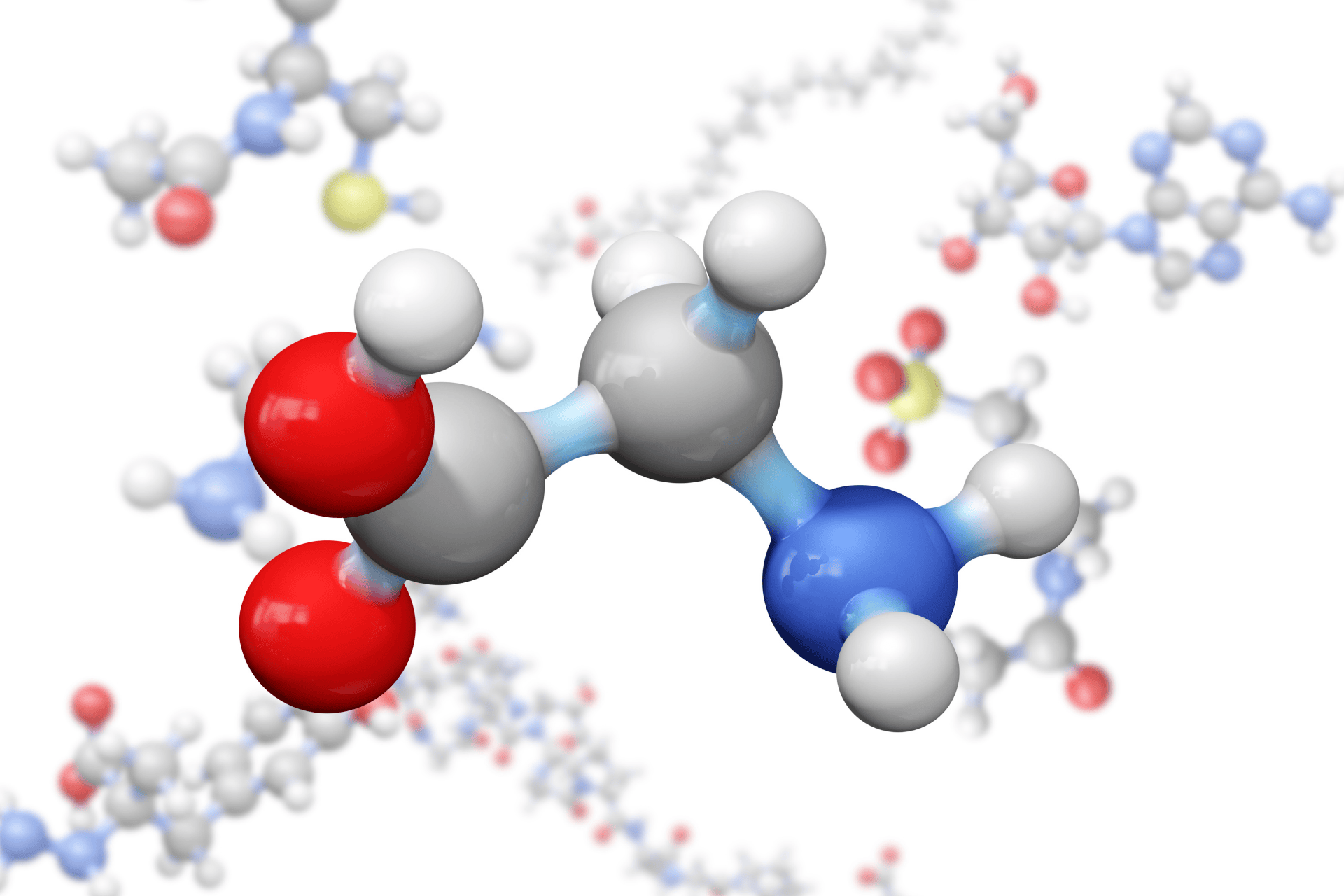3D molecular model showing atoms connected in a chemical structure.